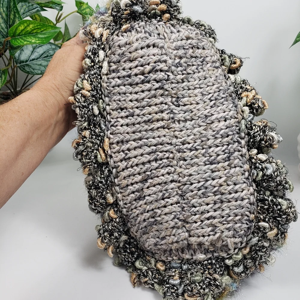 Handcrafted Crochet w/ Layers of Ruffles and a Beaded Handle Vintage Grandma